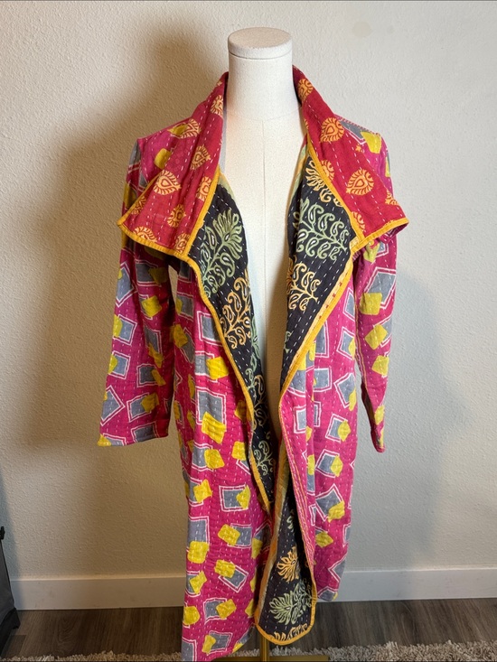 Jackets & Blazers - NWOT Boho Kantha Patchwork Jacket size Medium